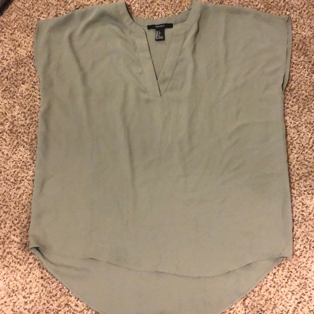 Forever 21 Green short sleeve shirt